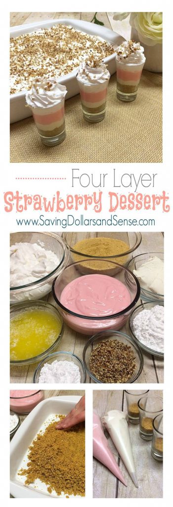 Four Layer Strawberry Dessert