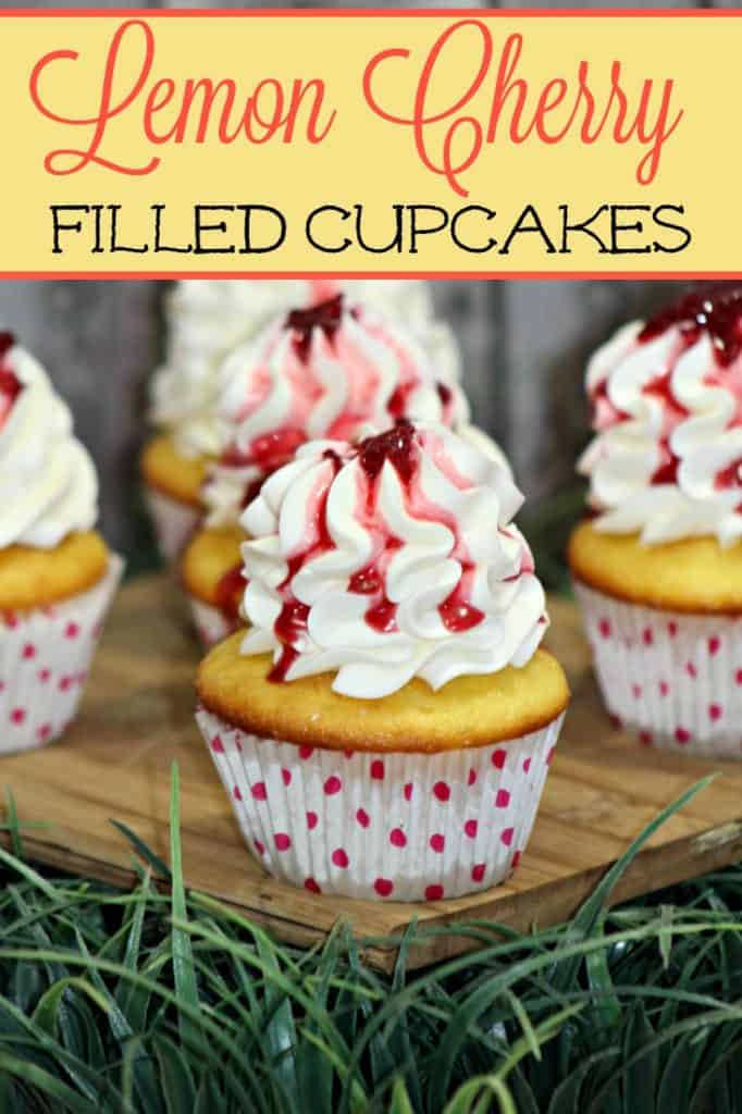 Lemon Cherry Filled Cupcakes Recipe
