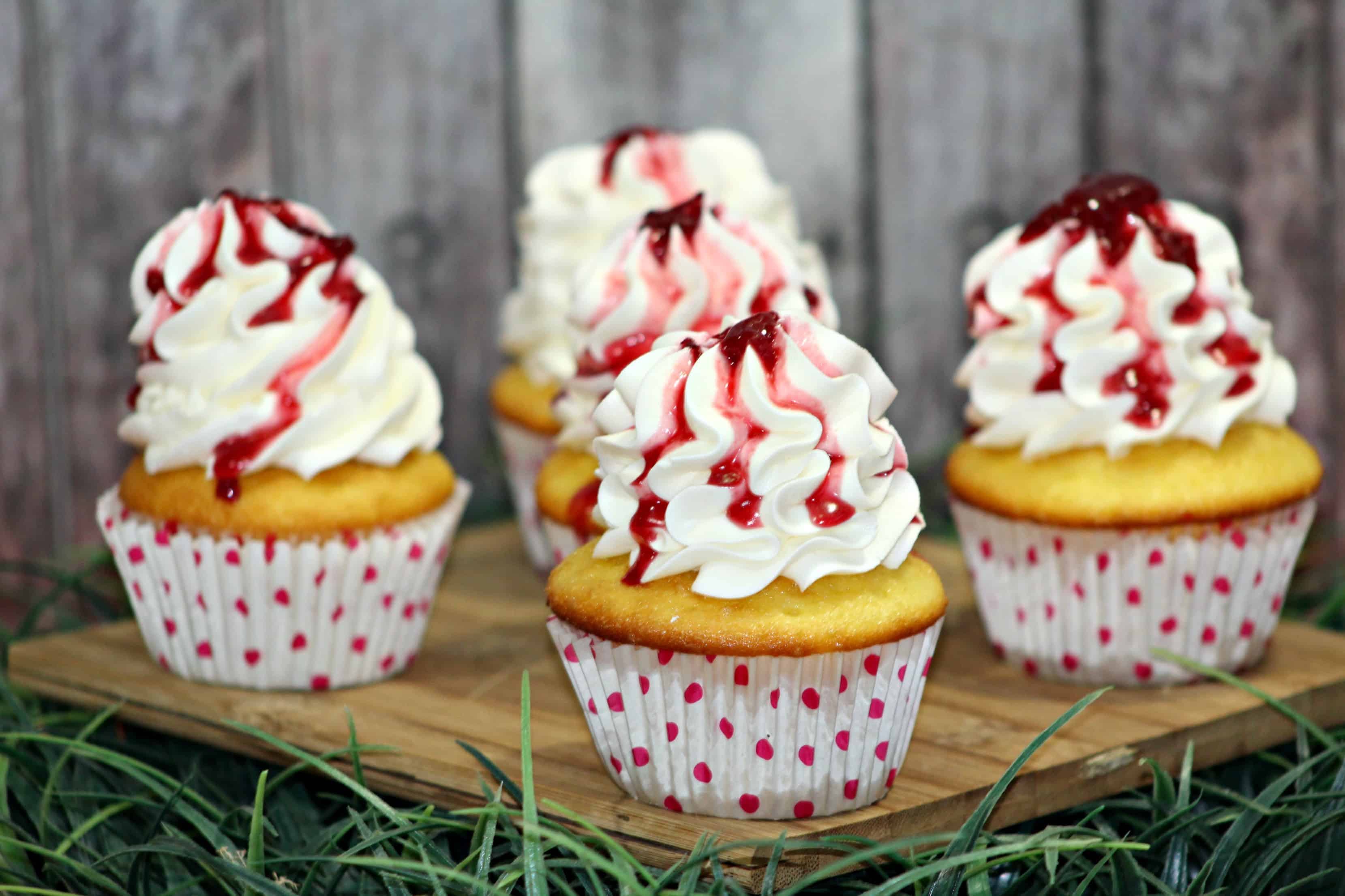 Lemon Cherry Filled Cupcake recipe