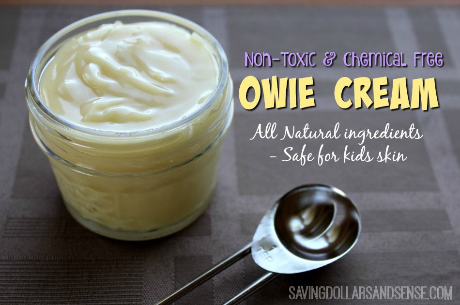 Non-toxic and chemical free owie cream.