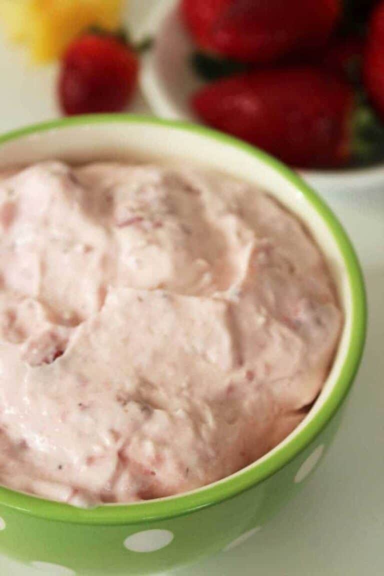 Bowl of Strawberry Yogurt Fruit Dip