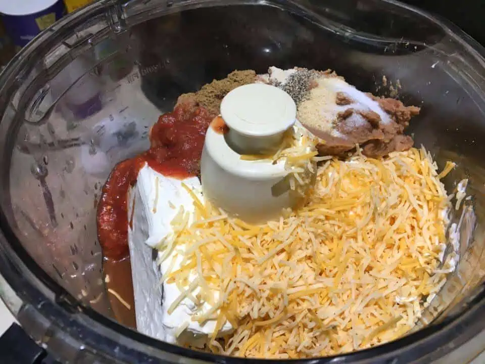 Cheesy Fiesta Bean Dip ingredients