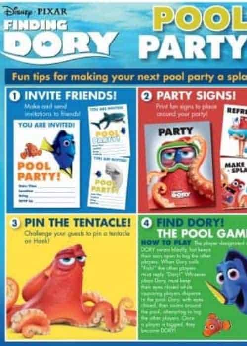Finding Dory pool party printable.
