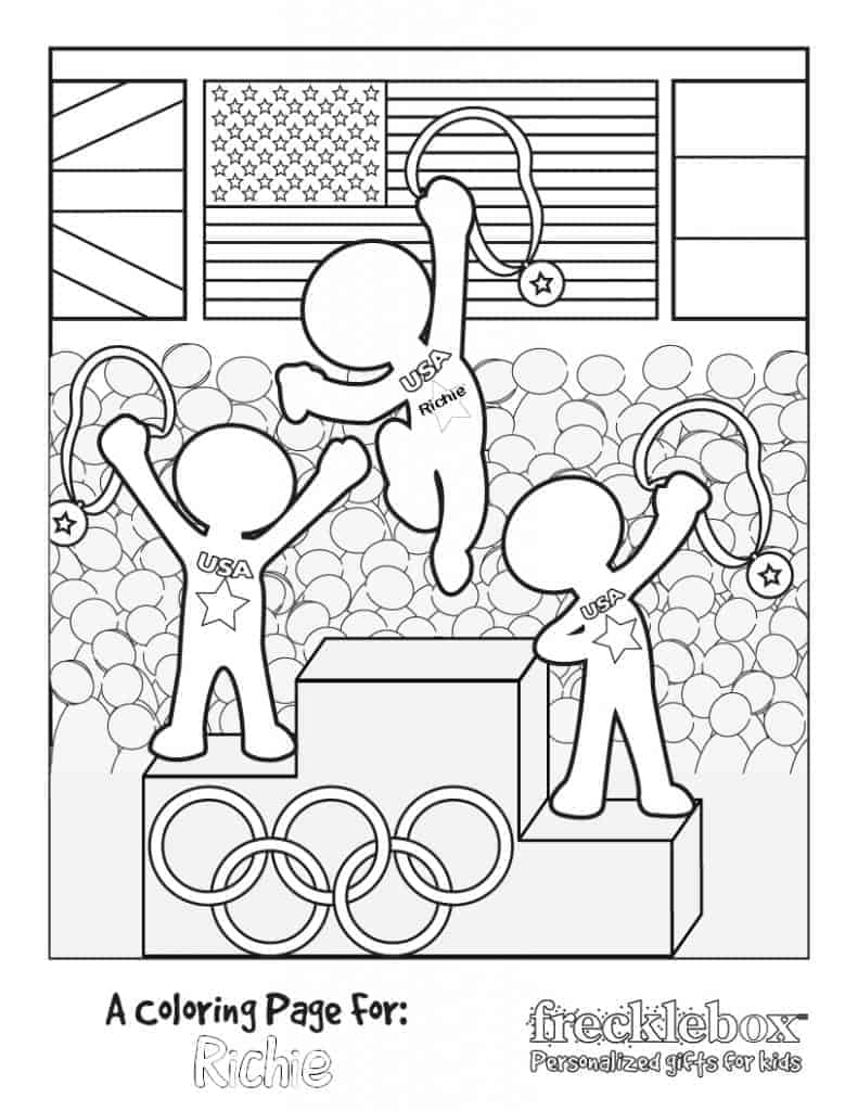 FREE Personalized Olympic Coloring Sheet! - Saving Dollars and Sense