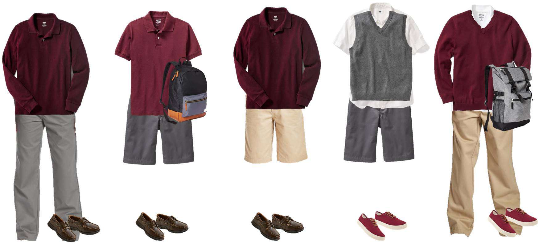 Mix & Match School Uniforms for Boys