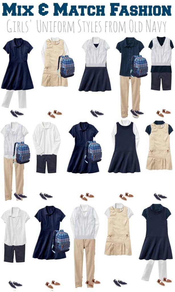 Mix & Match School Uniforms for Girls Saving Dollars & Sense