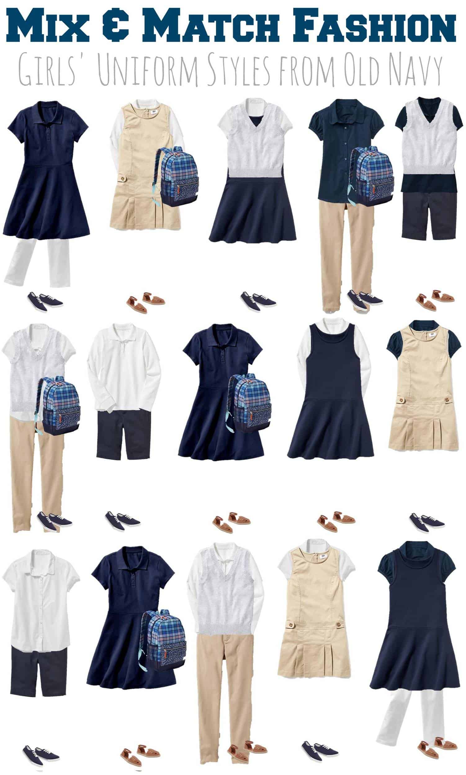 Mix & Match School Uniforms for Girls