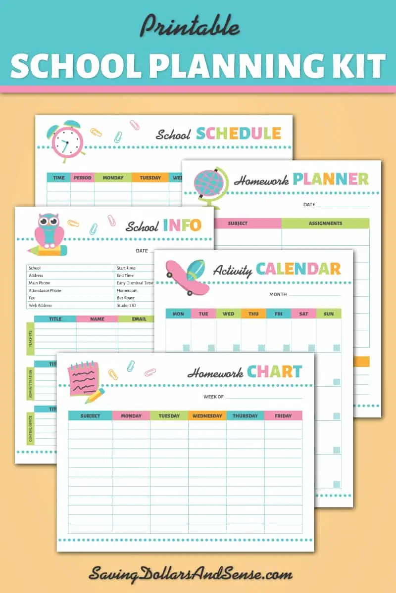 Printable School Planning Kit