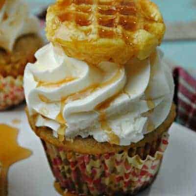 Pancake Waffle Cupcake with Maple Frosting