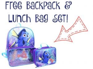 Free Disney Finding Dory Backpack & Lunch Bag Set