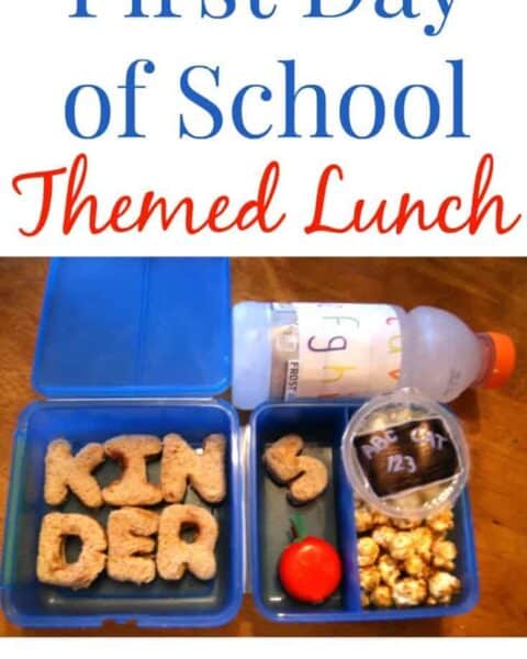 First day of school themed lunches.