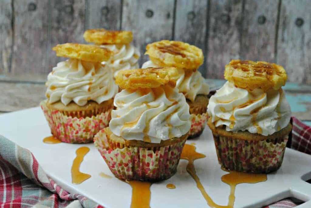 Pancake Waffle Cupcakes with Maple Frosting Saving