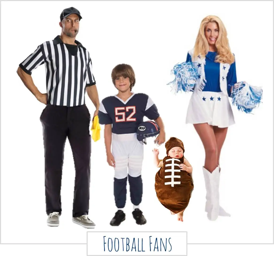 Football fans,  Halloween Costumes for the Whole Family