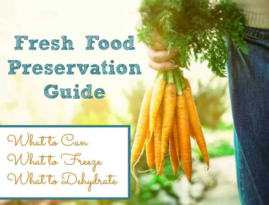 Fresh food preservation guide. What to can, freeze, and dehydrate.