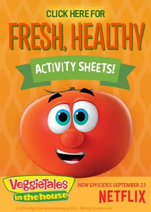 Free VeggieTales Fresh, Healthy Activity Sheets