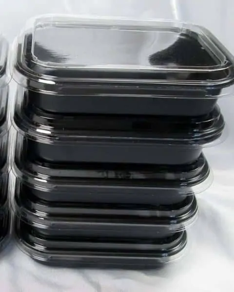 stack of meal prep containers
