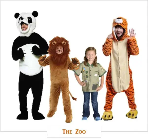 The zoo. Cute family Halloween costumes.