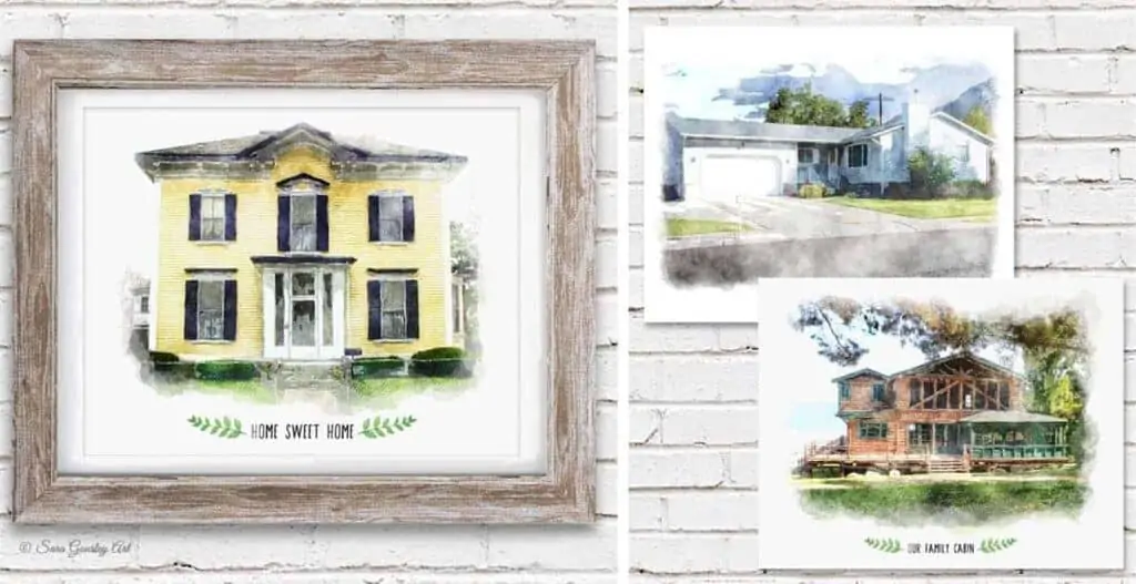 Watercolor House Portraits $18.99 