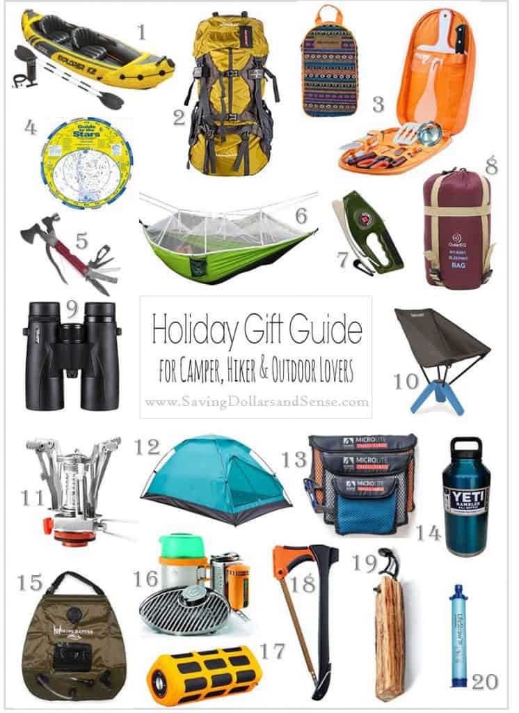 Holiday Gift Guide for Campers, Hikers and Outdoors Lovers - Saving