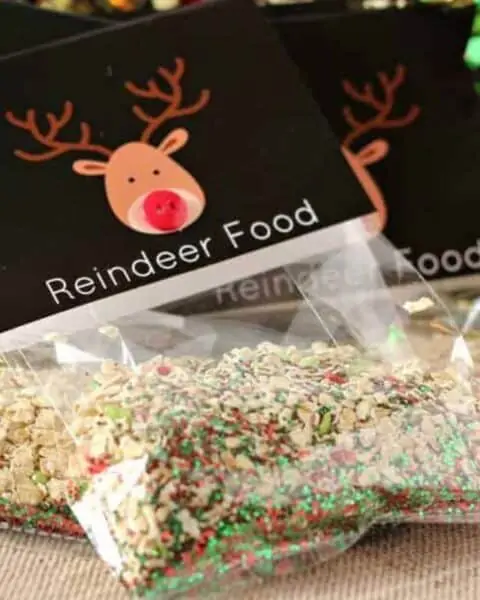 Reindeer Food printable for Christmas gifts.