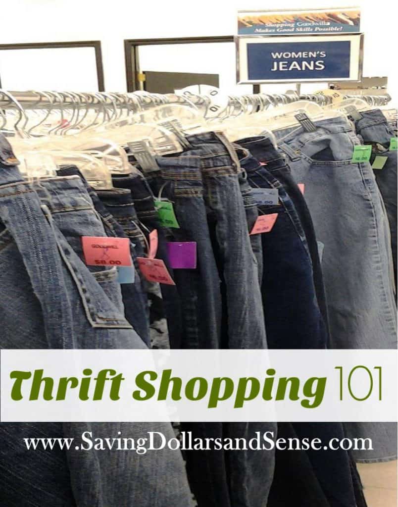 how to save money buying second hand at thrift stores.