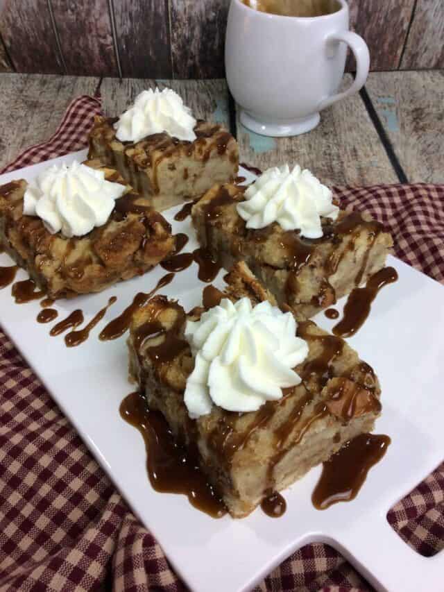 How to Make a Bread Pudding with Caramel Sauce Story