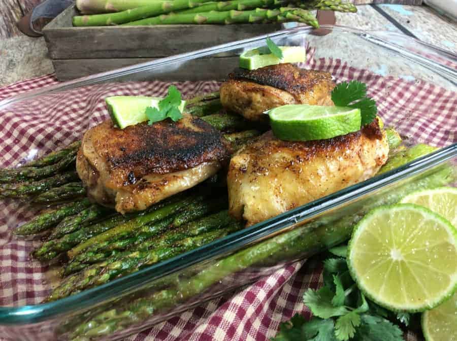 One Skillet Citrus Chicken and Asparagus recipe