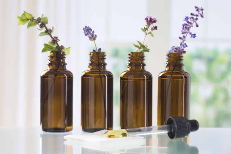essential oil bottles