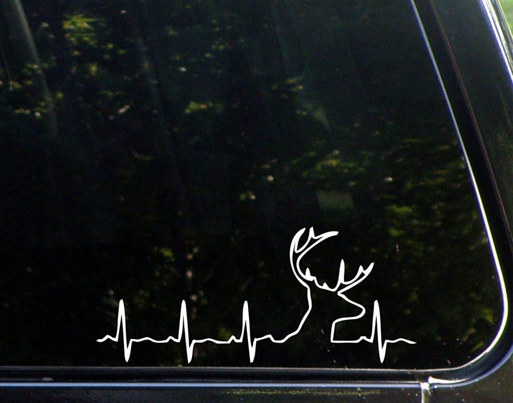 Deer heartbeat vinyl decal