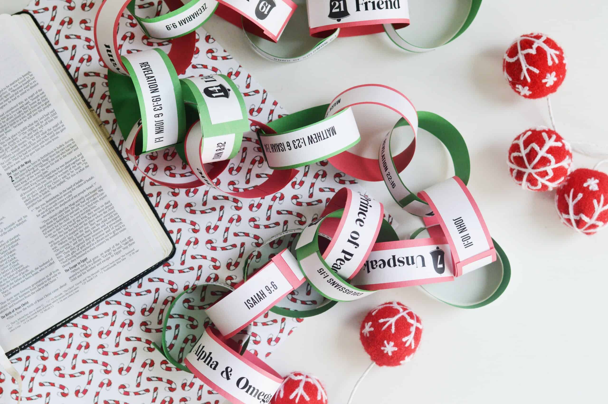 Names Of Jesus Advent Chain Free Printable Story - Saving Dollars and Sense