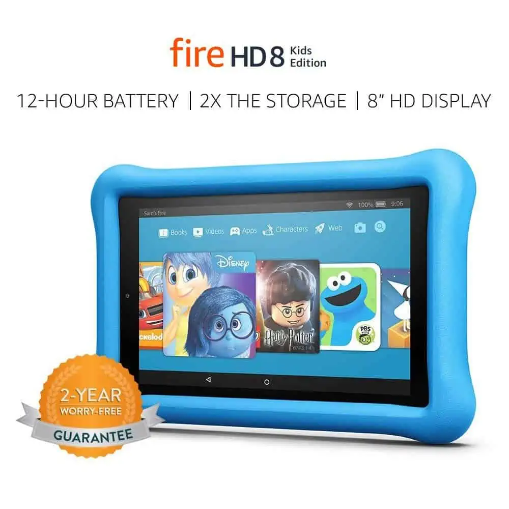 Kindle fire HD 8 kid\'s tablet.