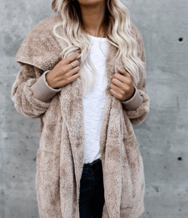 Polar Fleece Oversized Hooded Cardigan $24.99 (Was $45.99) - Saving Dollars & Sense