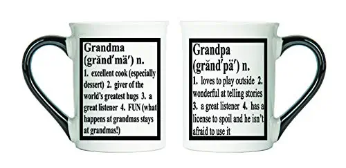 Grandma and grandpa mug set.