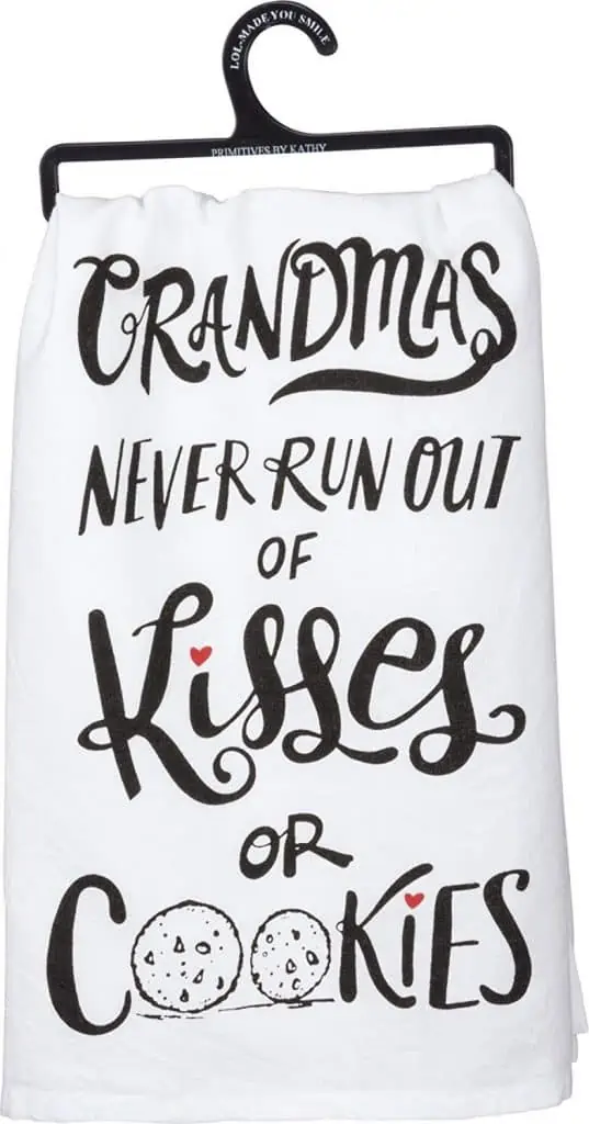 Grandmas never run out of kisses towel.