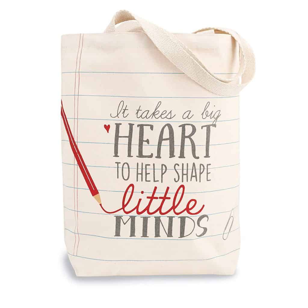 mud pie teacher canvas tote.