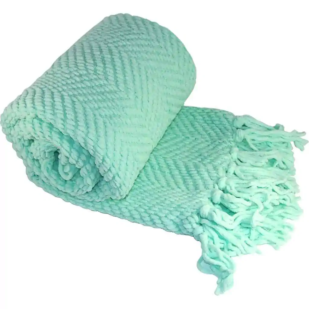 Boon knitted throw blanket,