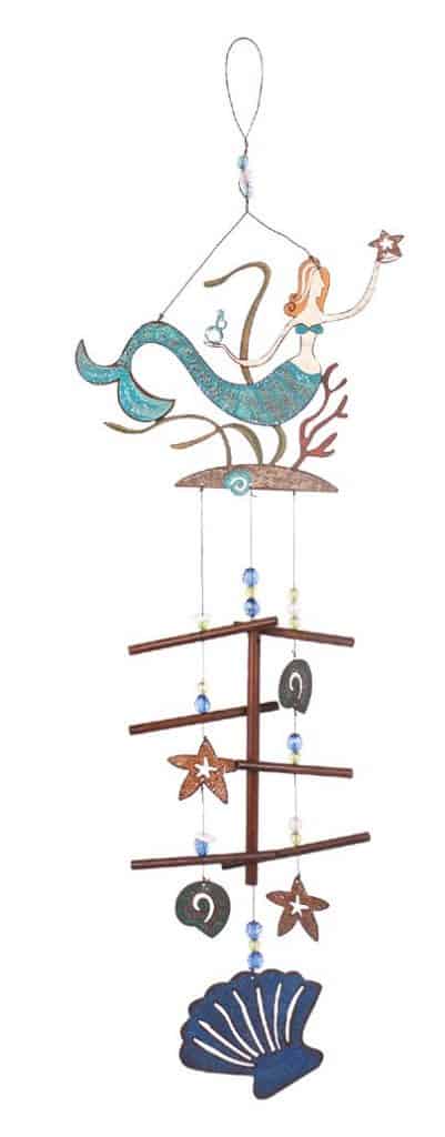land and sea mermaid wind chime