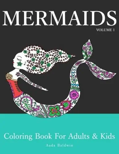 mermaid adult coloring book