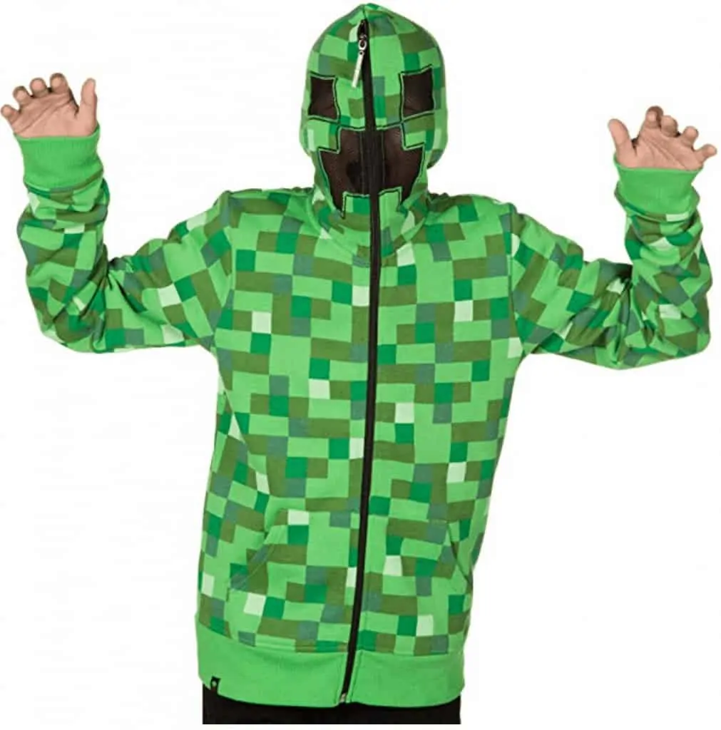 Minecraft Creeper zipper hoodie.