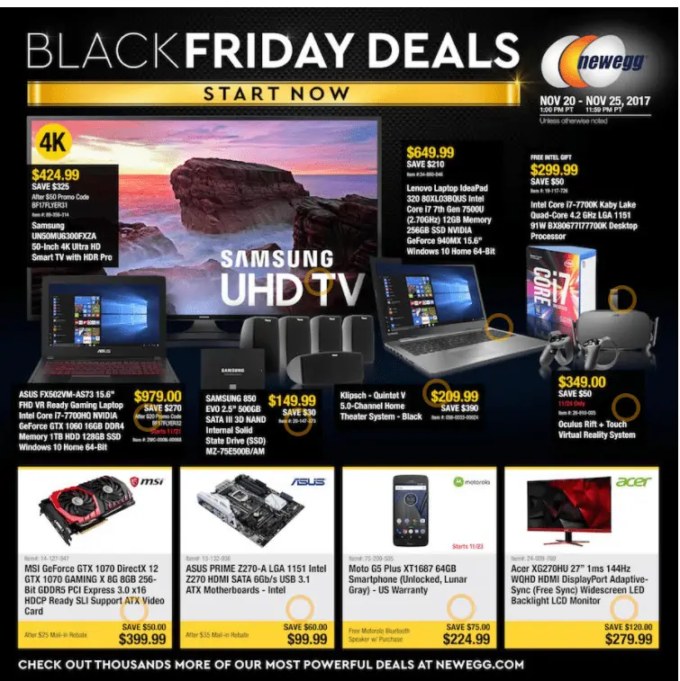 newegg black friday ad scan