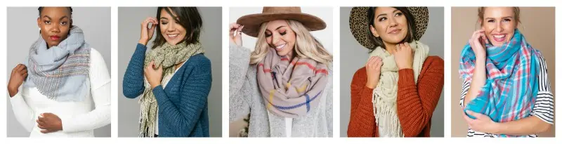 different kinds of scarves