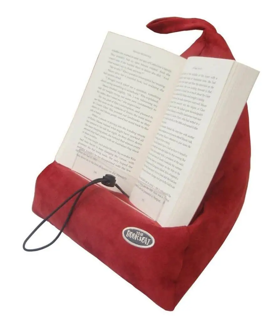 The book seat pillow and book holder.