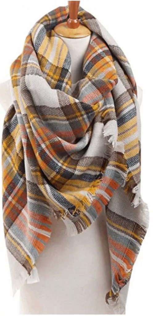 Infinite challenge plaid blanket scarf.