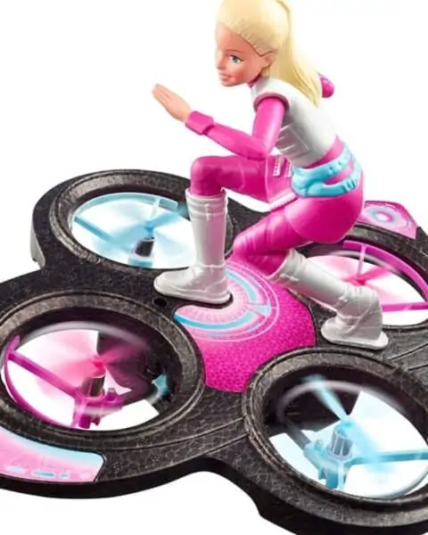 Barbie flying hoverboard doll.