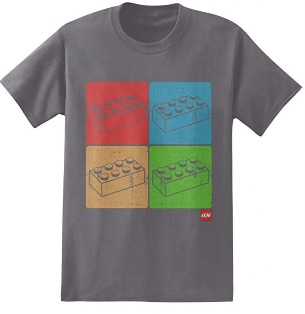 lego four blocks adult shirt