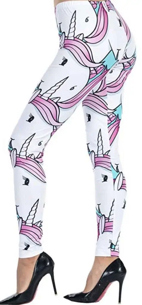 Unicorn print leggings.