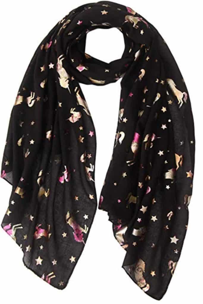 Lightweight unicorn scarf.