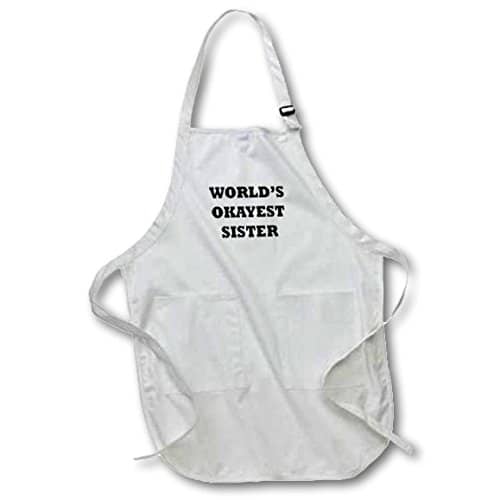 World\'s okayest sisters apron