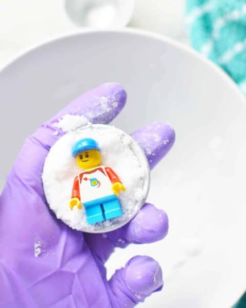 Calming Bath Fizzies for Kids With Lego toy Inside