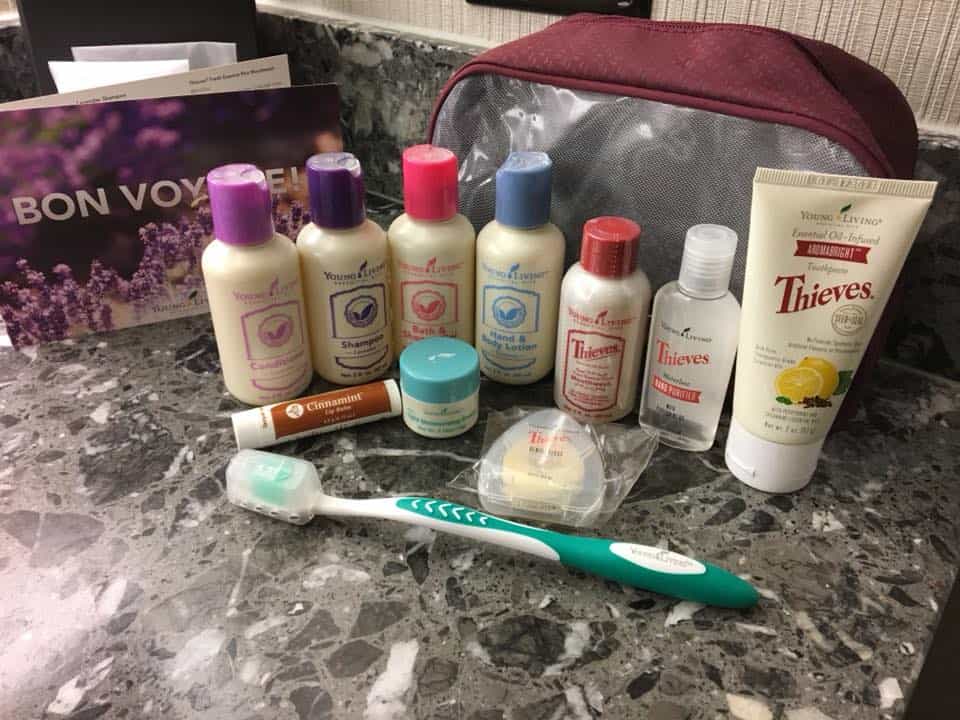 An assortment of travel sized items for your bathroom.